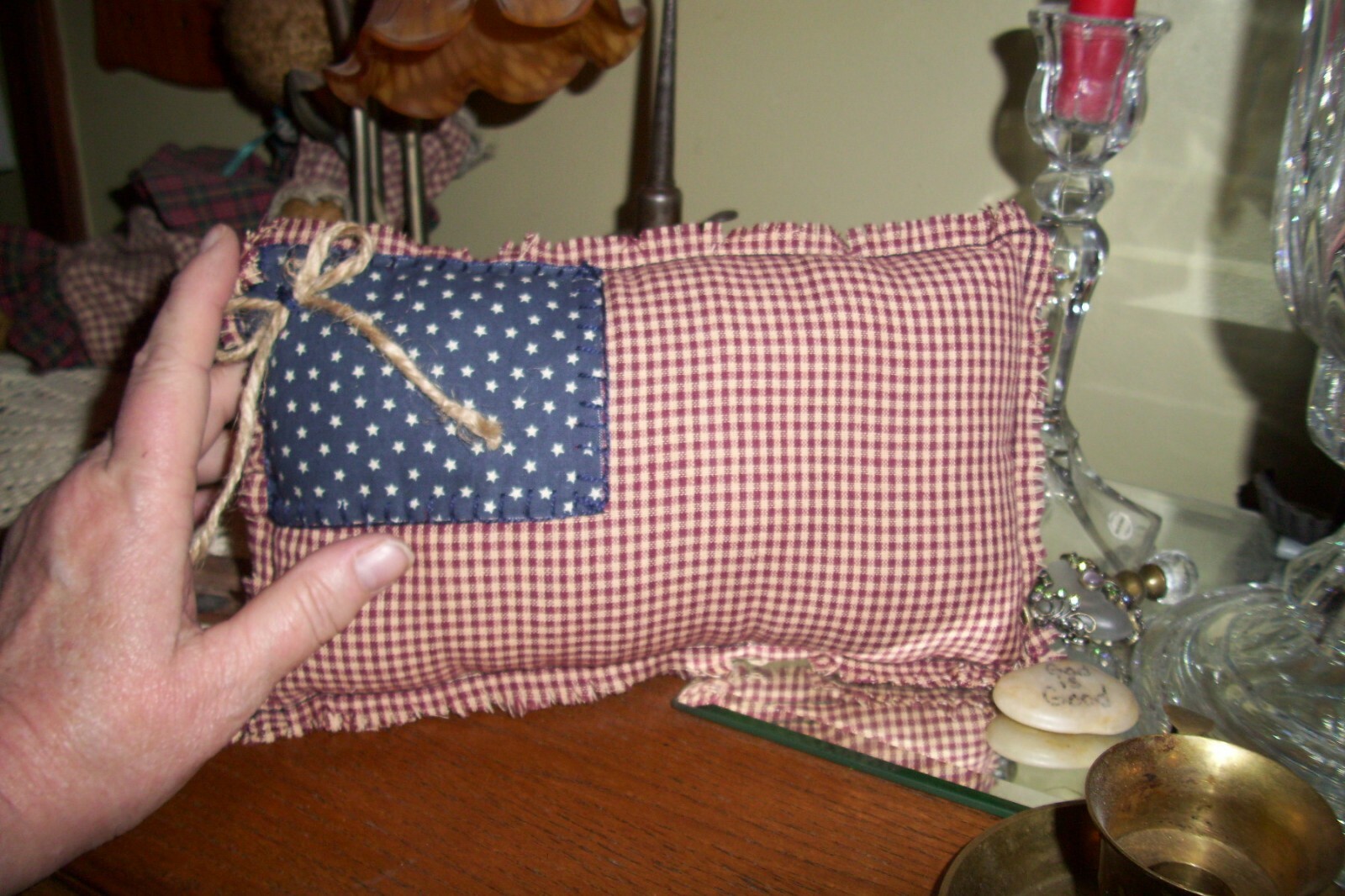 Flag Decor, Veterans Coffin Pillow, America, Shelf Pillow, Fourth of July Primit