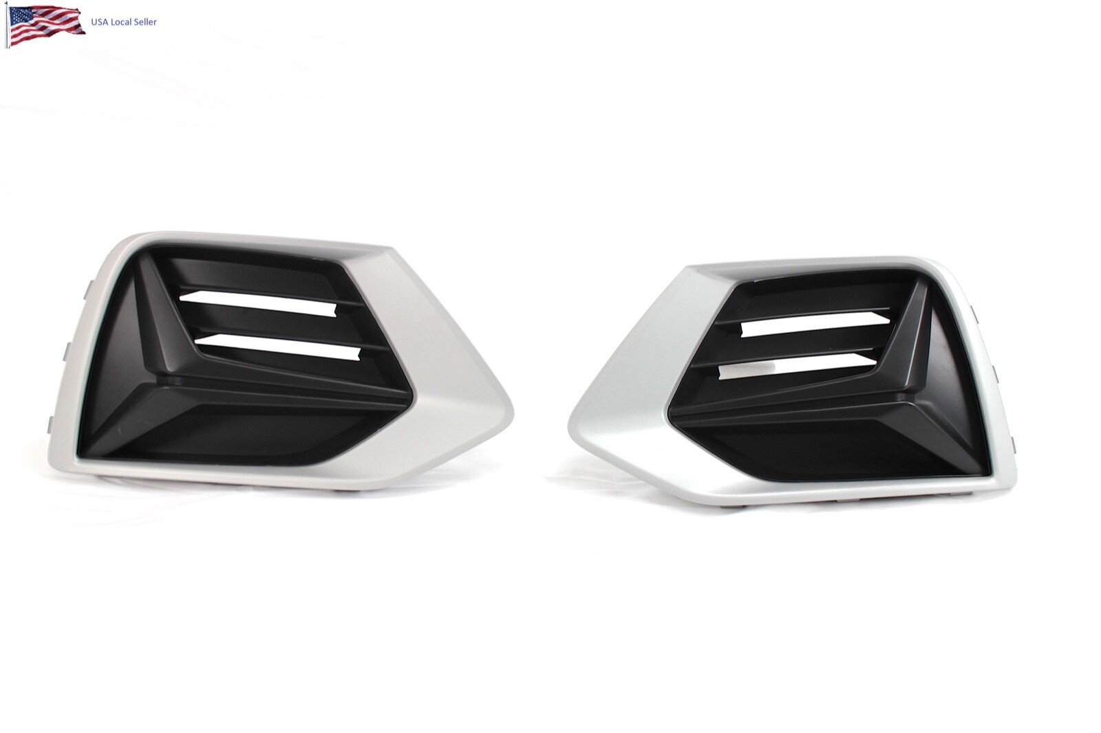 Front Bumper silver side grille cover bezel trim 2pc set