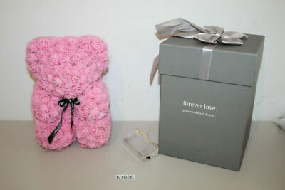 Amycute Rose Bär Rosa Blumen Deko, Ewige Rose (K1026-R49)