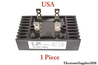100A Amp 1200V Volt Diode Bridge Rectifier Metal - USA 1 Piece
