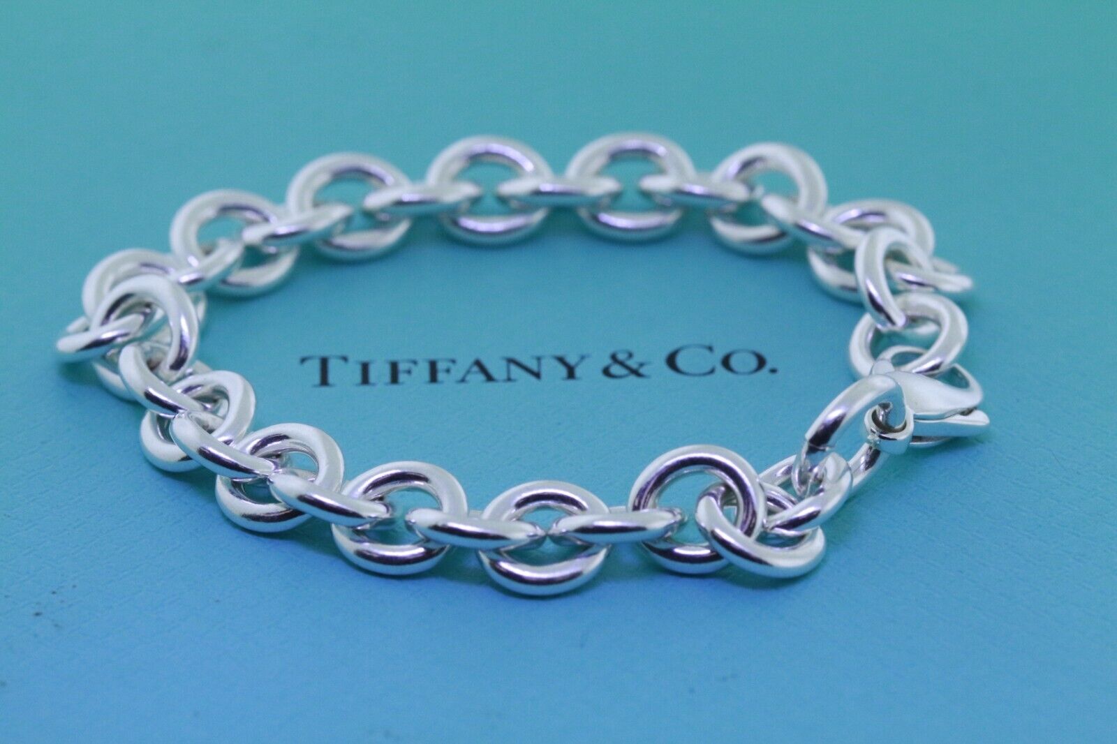 Tiffany & Co. 925 Sterling Silver 8mm Round Rolo Link 6 Tiffany & Co. 925 Sterling Silver 8mm Round Rolo Link 6
