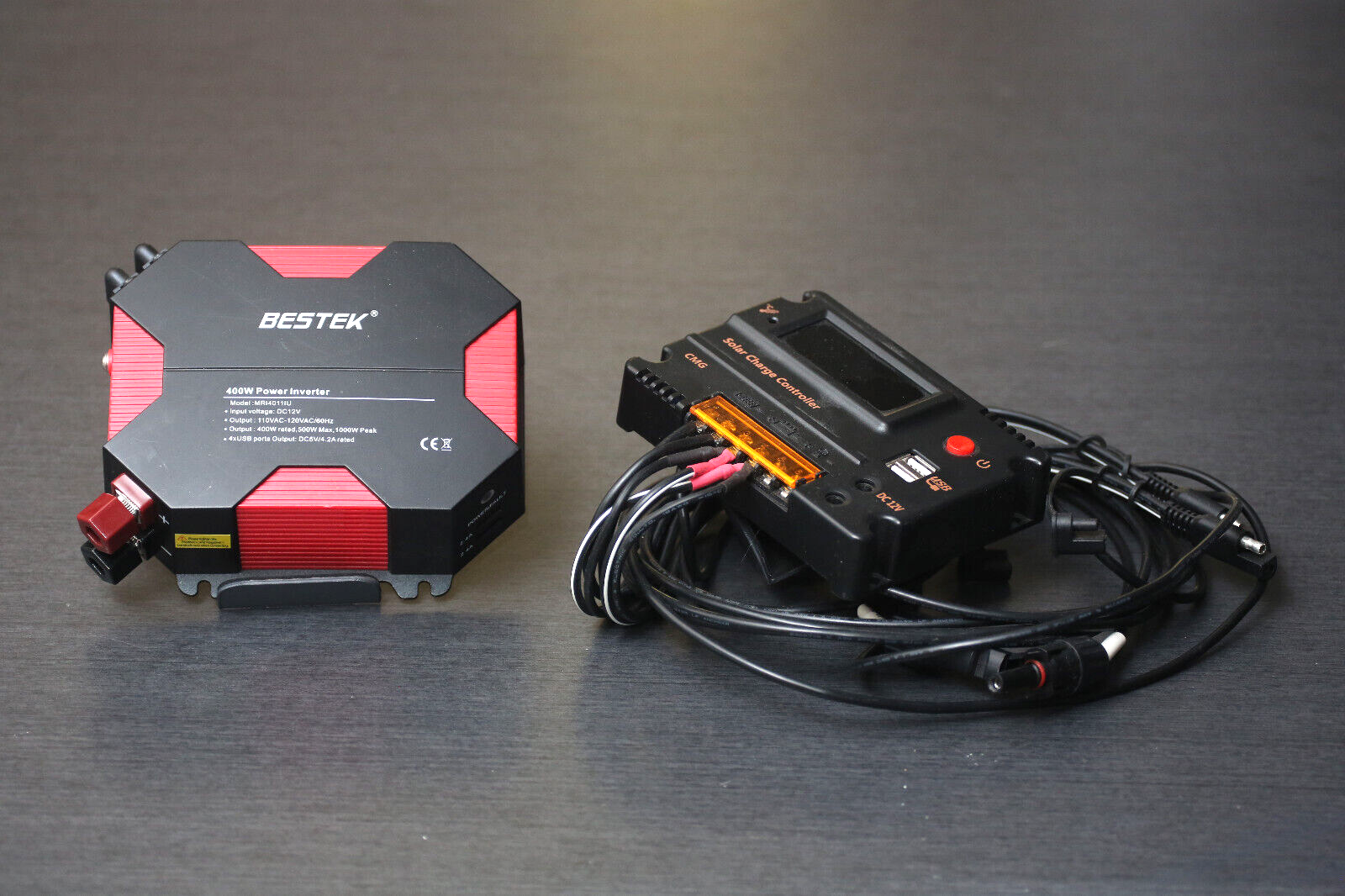 BESTEK 400W Watt Power Inverter & CMG 2420 Solar Charge Cont