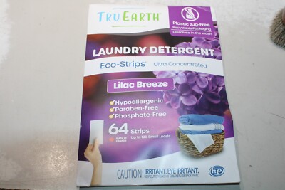 Tru Earth Eco-Strips Laundry Detergent ''Lilac Breeze'' 64 Strips Free Shipping