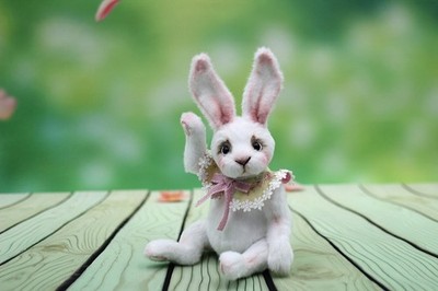 Teddybär Hase Kaninchen Teddy Sammlung Kunstarbeit Handarbeit 30 Cm NEU