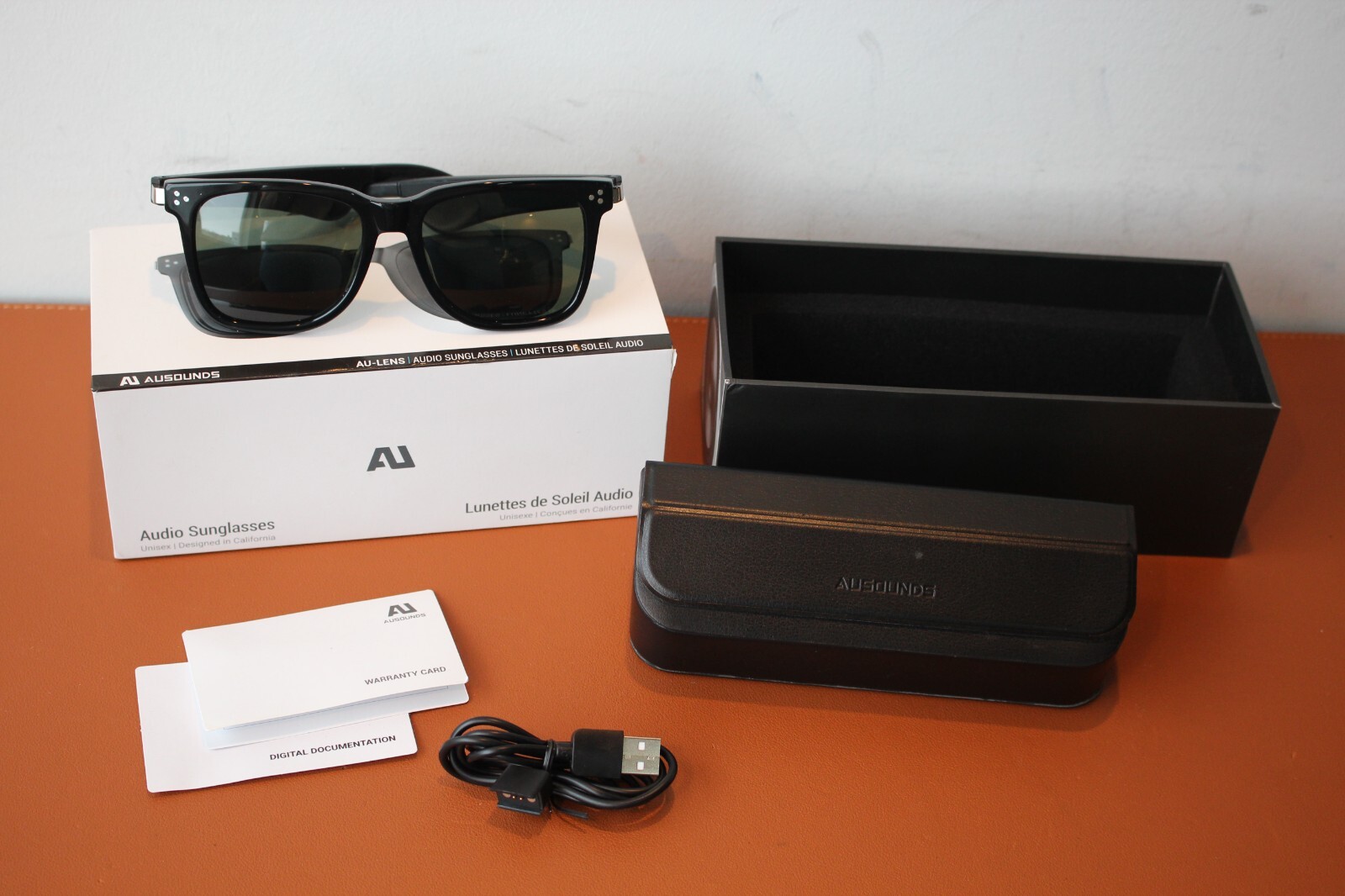 ausounds Audio Sunglasses, Open Ear Wireless Headphones, Polarized Lens, Black, with Storage Box(Tortoise Brown) Ausounds AU-Lens Unisex True Wireless Audio Sunglasses, Black