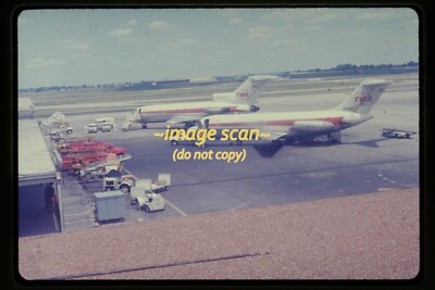 TWA N1056T DC-9 & N847TW Boeing 727 Aircraft in 1960s, Original Slide p23a