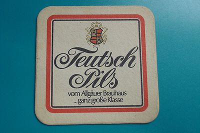 Beer Bierdeckel Coaster ~ Allgäuer Brauhaus Teutsch Pils Bier ~ Kempten, GERMANY