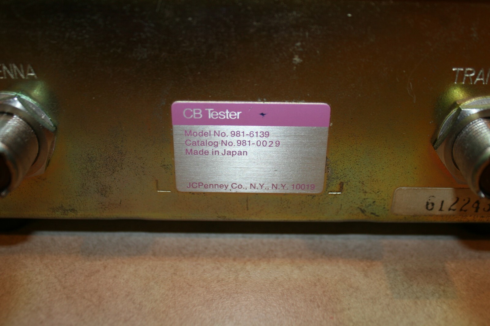 JC Penney CB SWR modulation and power meter model 981-6139 Tested and WORKING