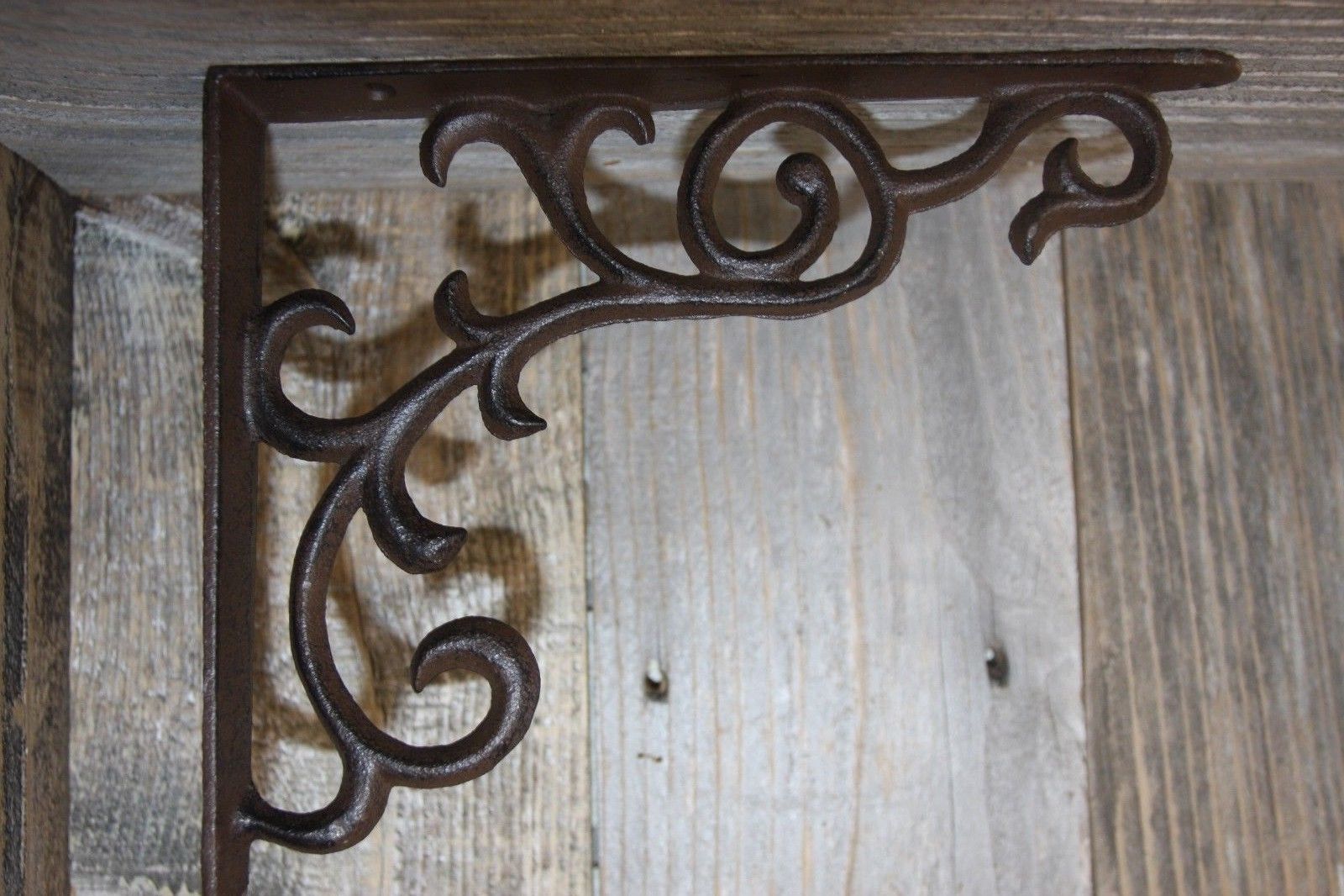 Rustic Farmhouse Kitchen Open Shelving Shelf Brackets Cast Iron,8 1/4 inch, B-69