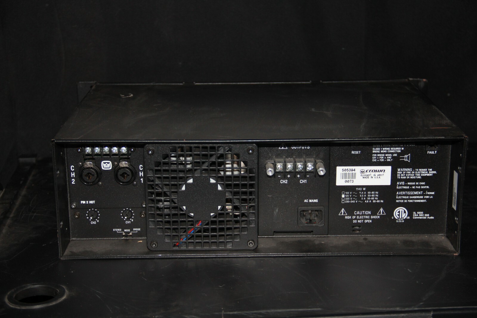 Crown CL2 Professional Commercial Power Amplifier CL-2 TESTED works great