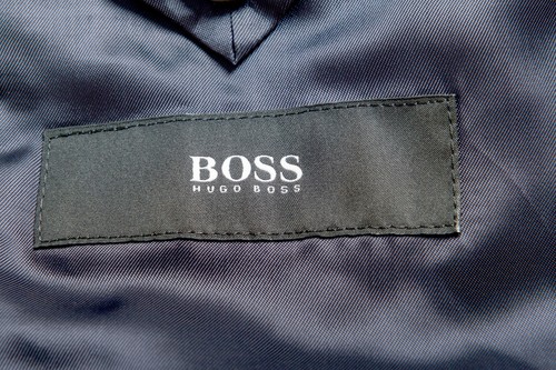 Pre-owned Hugo Boss Men's "novan5/ben2" Slim Fit 100% Wool Blue Two Button Suit