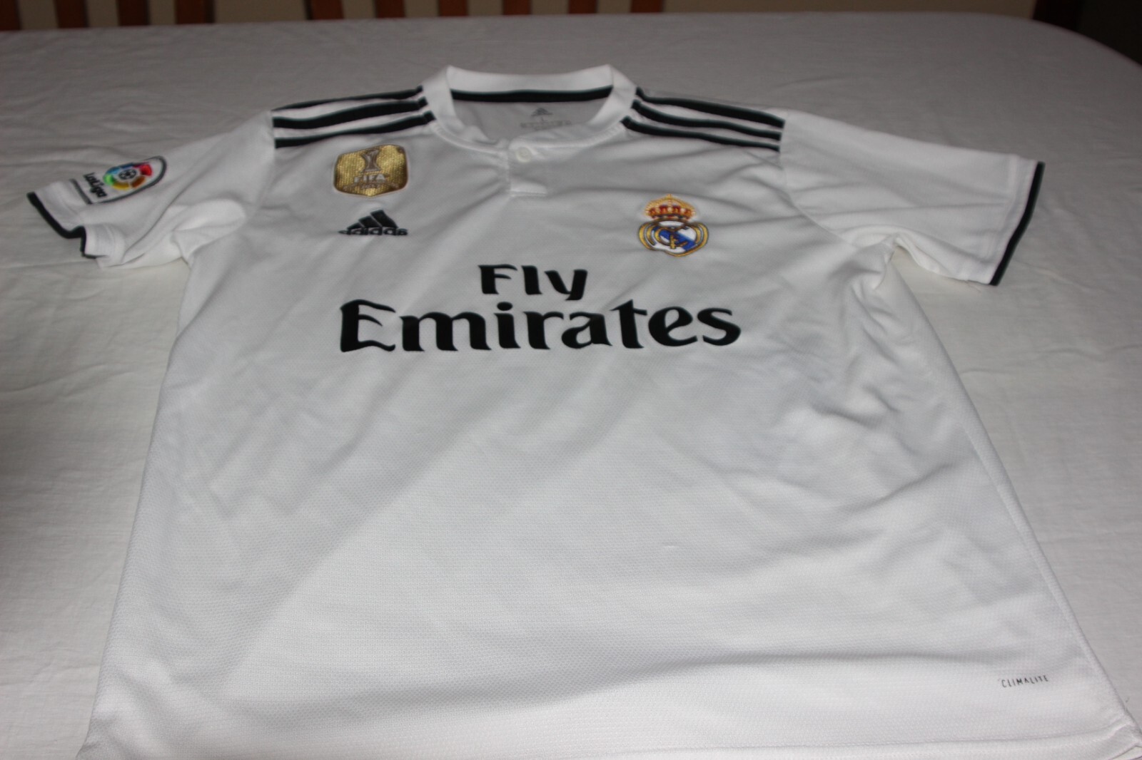 レアル白色、Sサイズ、22 ISCO Final Champions League Milano 2016 Real Madrid Shirt #22