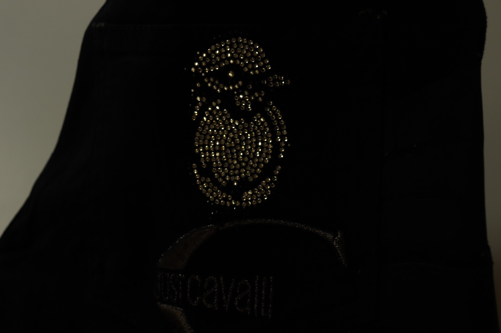 Pre-owned Just Cavalli Jeans Skinny Black Mid Waist Embellished Women Trouser S.w26 $500