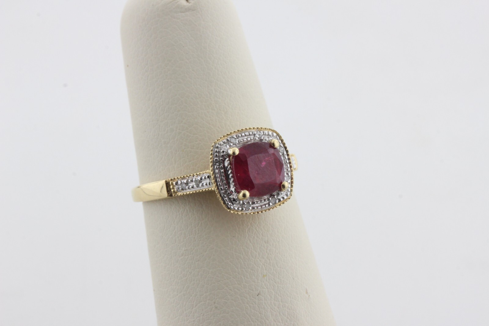 14K Yellow Gold Stamped QCD 1.25 TCW Ruby & Diamond-Accented 14K Yellow Gold Stamped QCD 1.25 TCW Ruby & Diamond-Accented