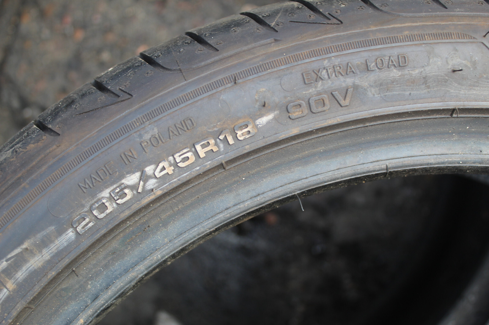 205 45 18 Goodyear, Eagle F1, XL, 90V, x2 A Pair 7.0mm (F1_tyres) L3451