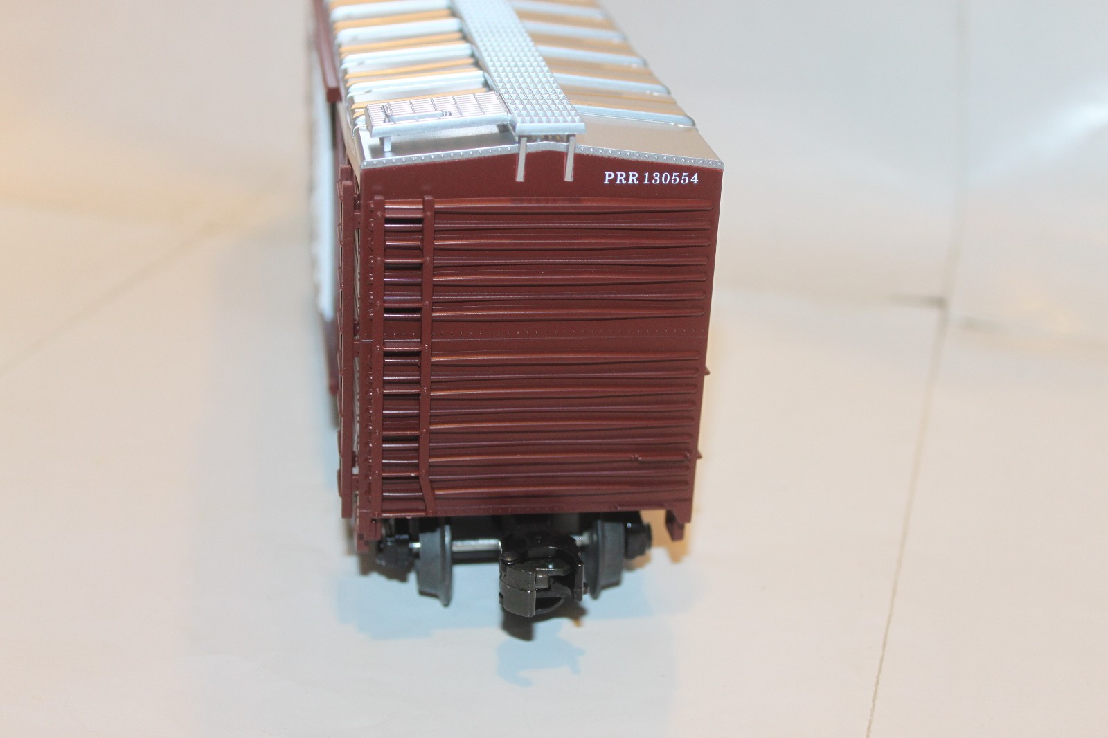 MTH PREMIER 20-94503 PENNSYLVANIA STEEL SIDED STOCK CAR RATED  FACTORY NEW