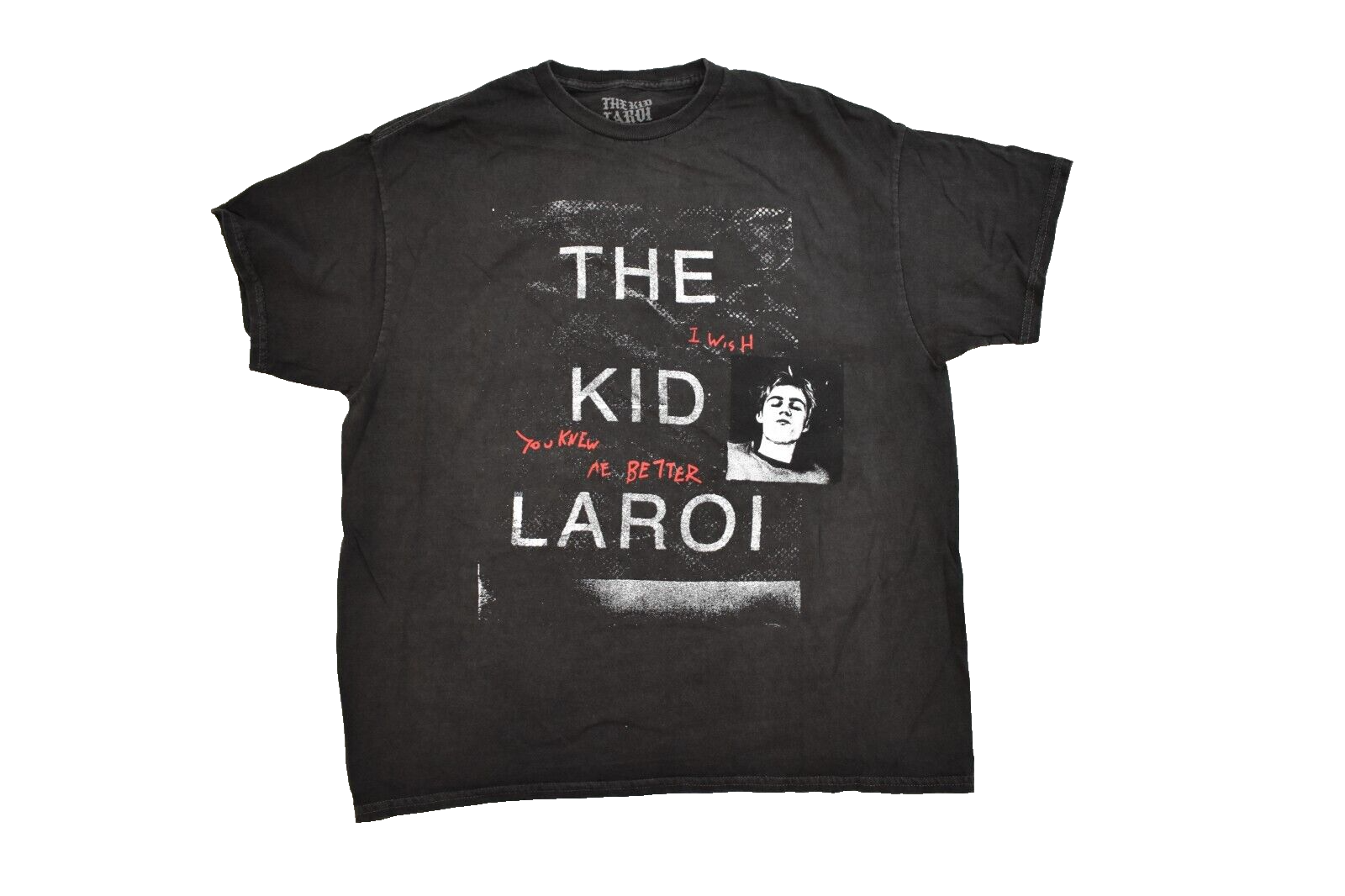 The Kid Laroi Mens I Wish You Knew Me Better Vintage Black Tee Shirt New S-2XL