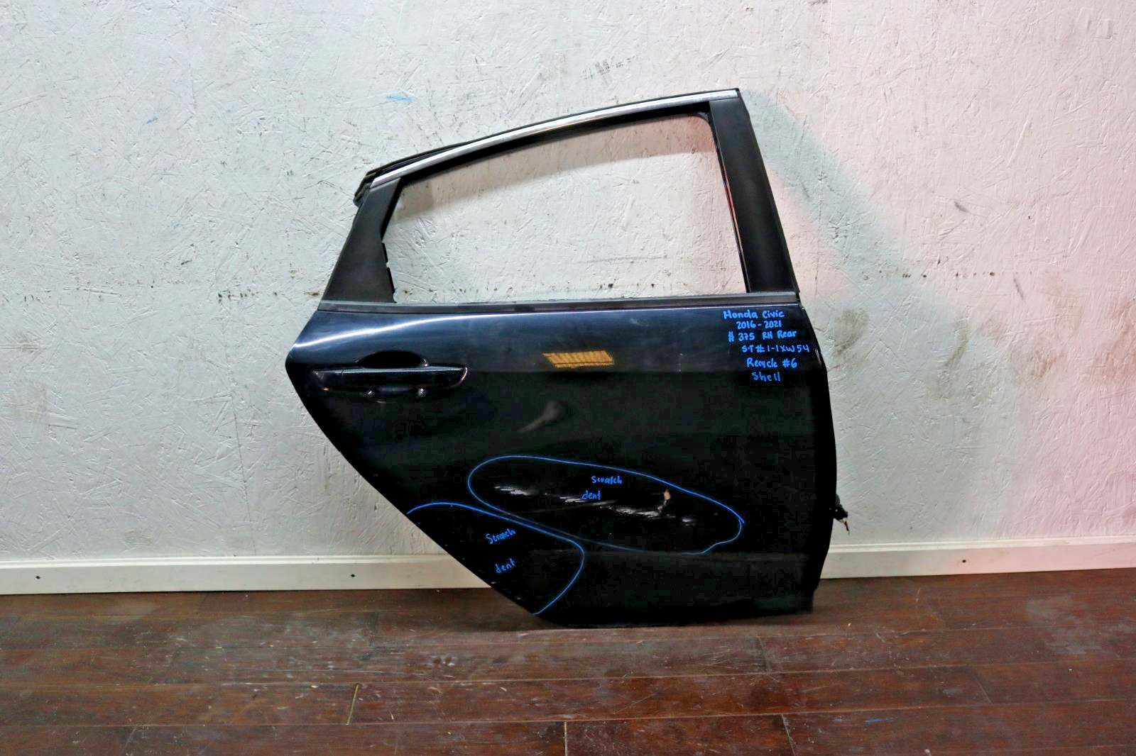 2016 2021 HONDA CIVIC RIGHT SIDE REAR DOOR OEM