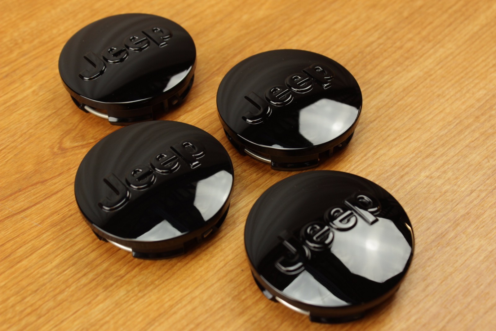 Jeep Patriot Grand Cherokee Wrangler Black Wheel Center Caps Set of 4