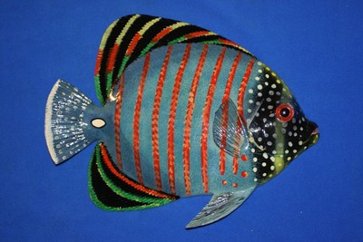 (2) Tropical Fish Collector Christmas Gift, Realistic 3-D Colorful Decor F-48-80