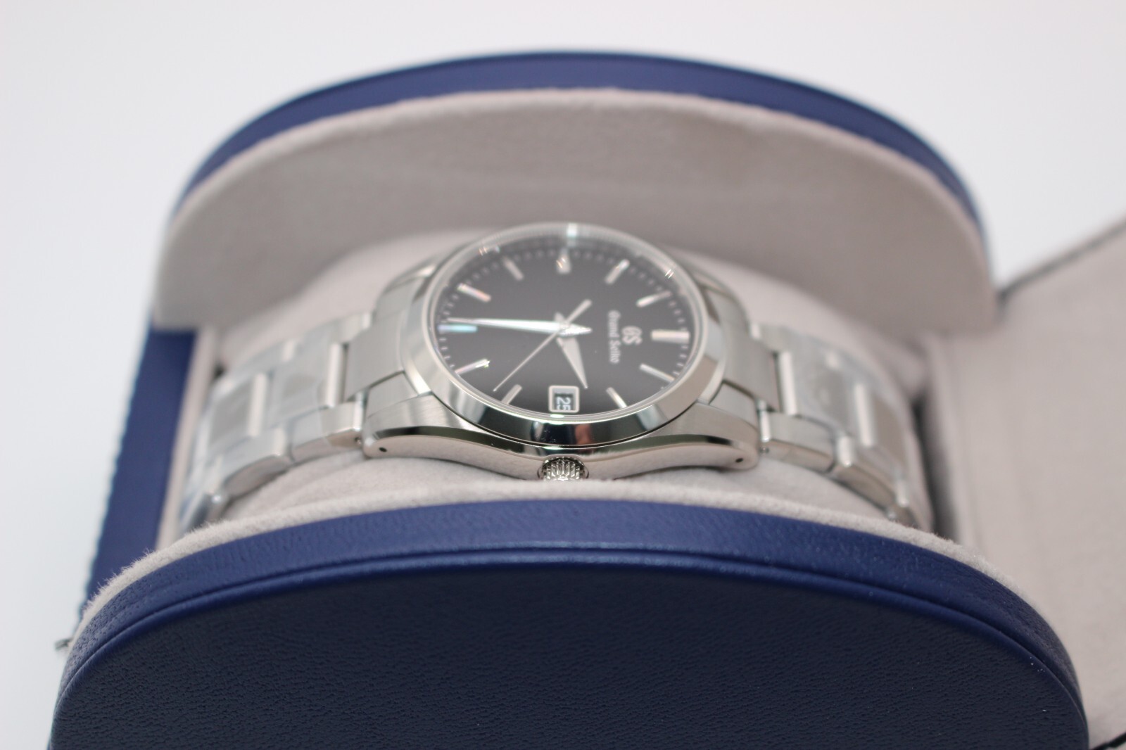 Pre-owned Grand Seiko Seiko Grand Heritage Collection Sbgx261 Black Quartz Stainless Steel Men's Watch