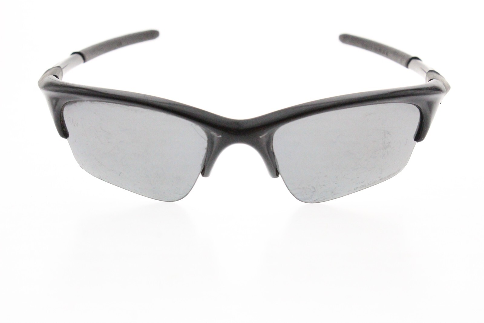 Oakley 12-839 Black Half Rim Wrap Sunglasses 60-20 135