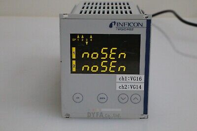 INFICON Used VGC402 PN:398-020 Two-Channel Measurement Contoller SEN-I-1810=9I22