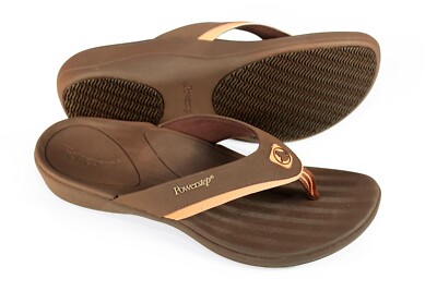 PowerStep  Fusion Men's Orthotic Recovery Sandals Brown 8000-3013, Size 13 US
