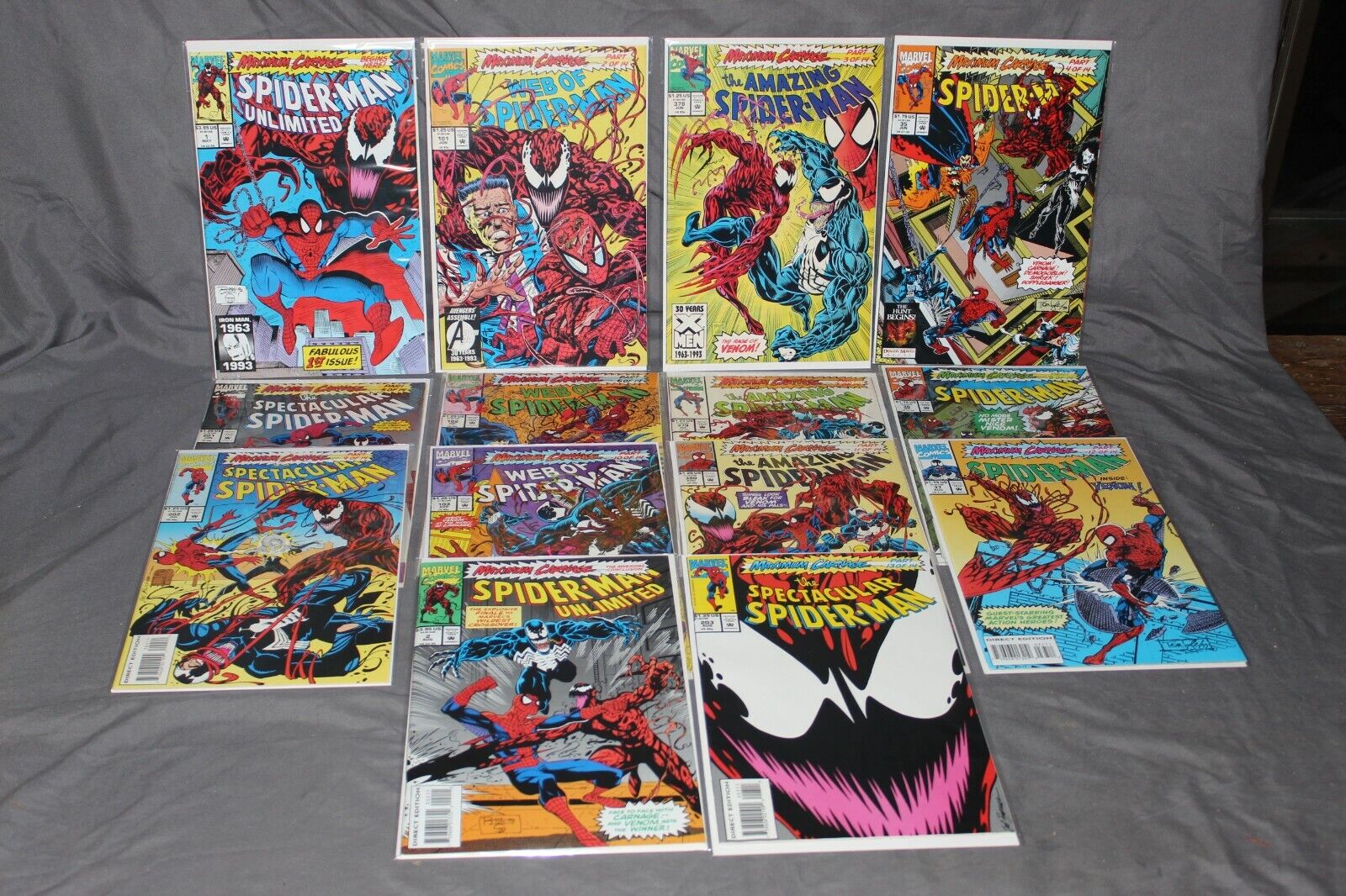 Amazing Spider-Man Maximum Carnage Complete set 1-14 Comic Books Venom Amazing Spider-Man Maximum Carnage Complete set 1-14 Comic Books Venom