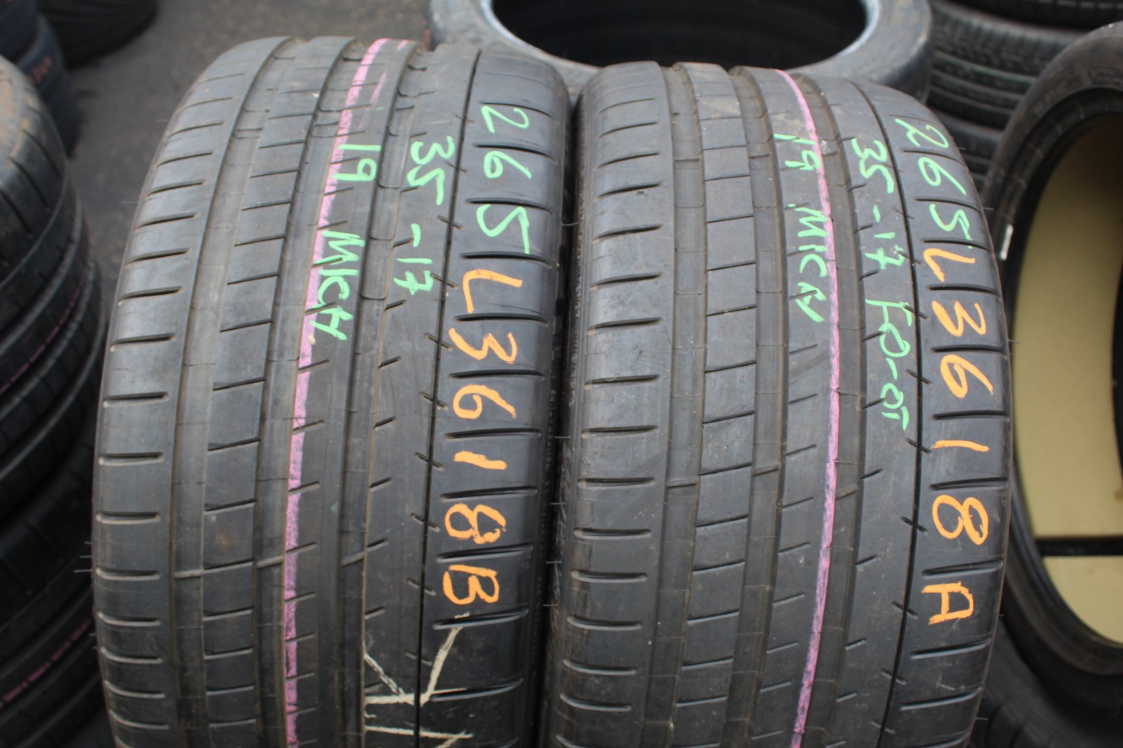 265 35 19 Michelin, Pilot SS, XL, AO, 98Y x2 A Pair 7.0mm (F1_tyres) FO L3618