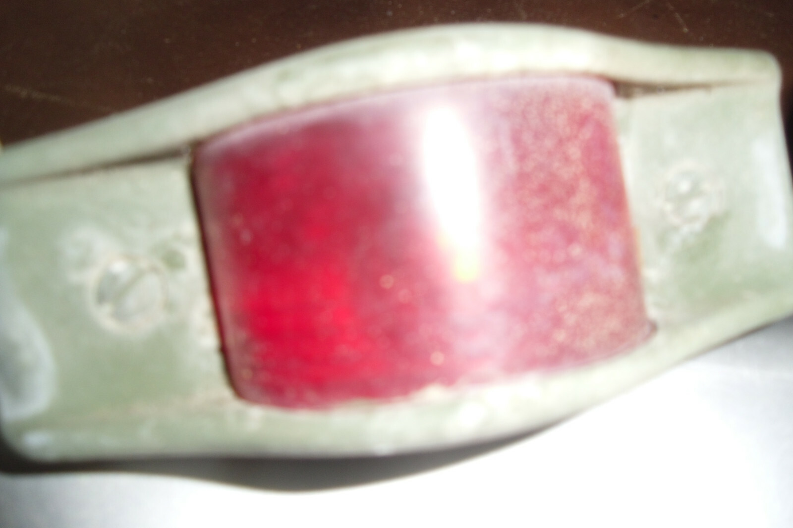 Trailer marker lights red lenses green Military Lot