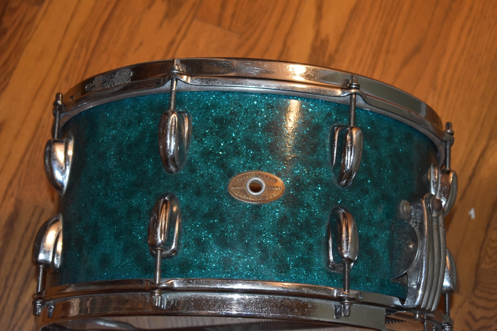 Vintage 1950's Slingerland radio king snare drum
