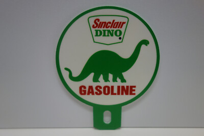 SINCLAIR DINO GASOLINE License Plate Topper DIE CUT 4'' H by 3 1/4'' W
