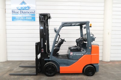 2012' Toyota 8FGCU30, 6,000# Cushion Tire Forklift, Triple, 3 Way, Sideshift