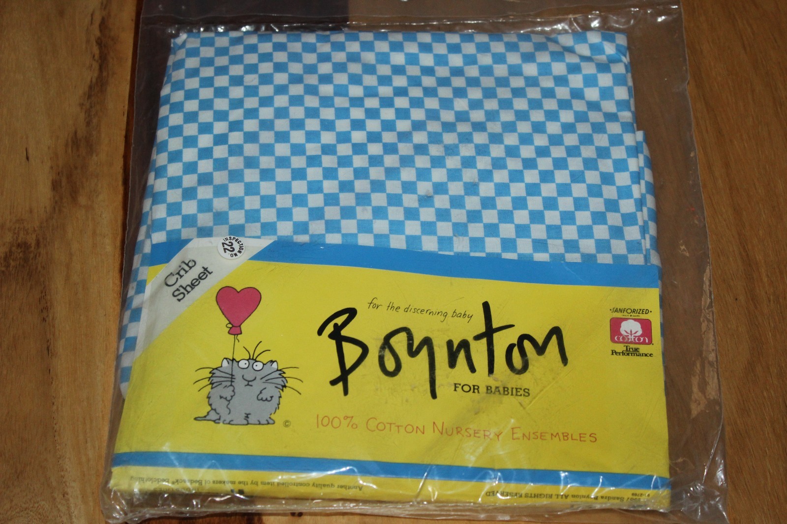 Vintage Boynton for Babies Crib Sheet Blue NEW Sandra Boynton