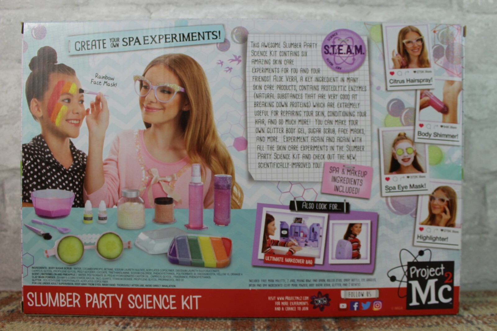 Project Mc2 Slumber Party Science Kit To Create Your Own Spa Treatments