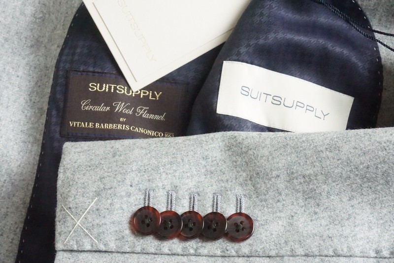 Upply La Spalla Circular Wool Flannel Light Gray 2 Pc Suit 4
