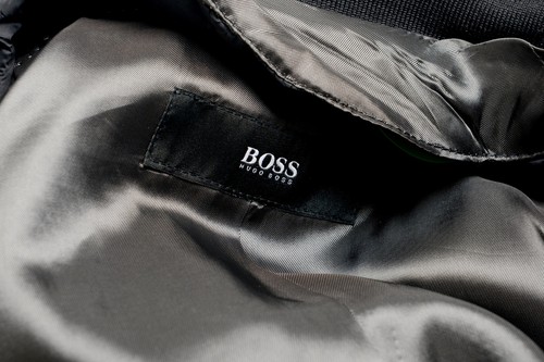 Pre-owned Hugo Boss "nadim4" Men's Wool Slim Three Button Coat With Detachable Inner In Gray