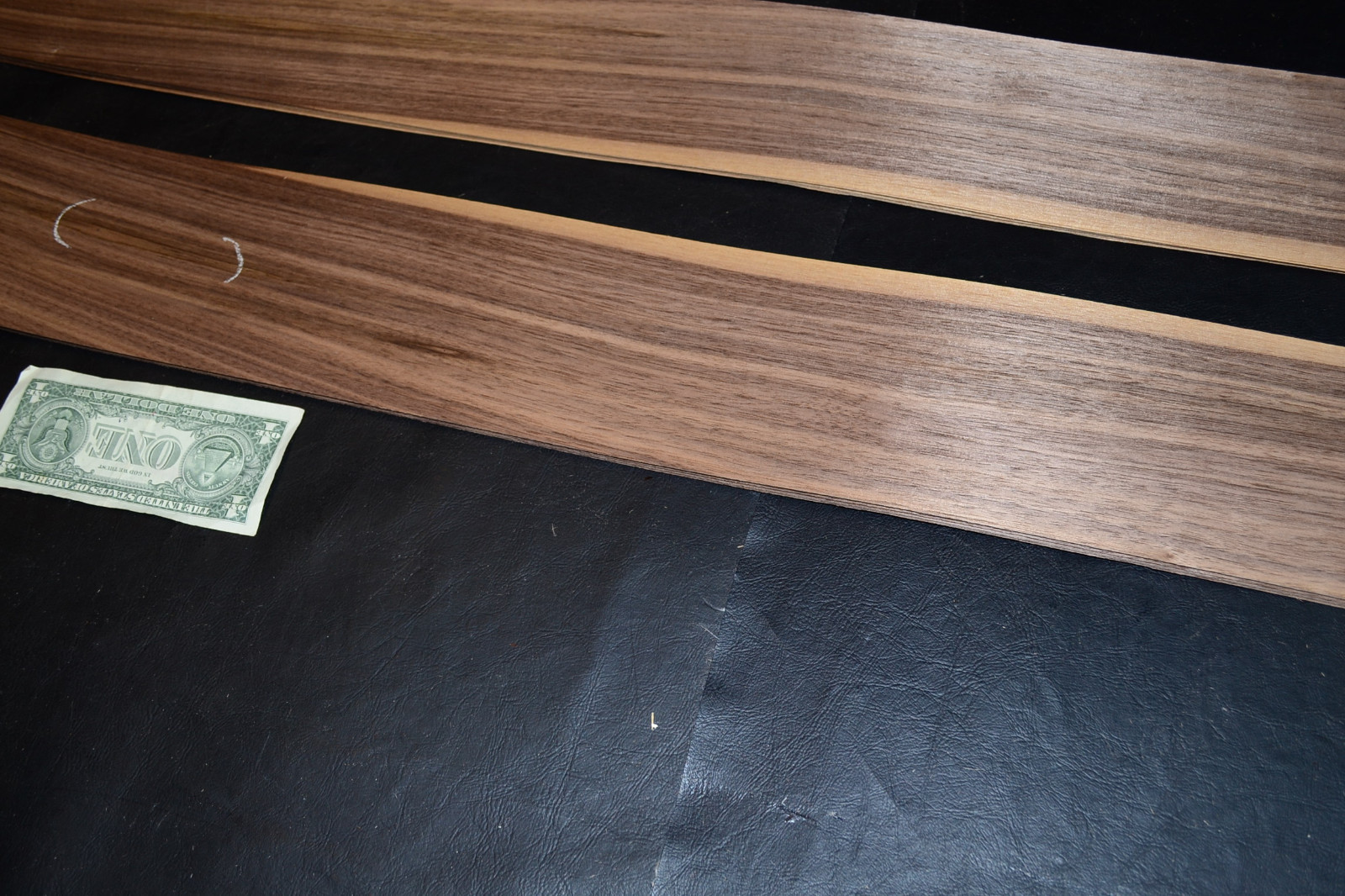 Walnut Raw Wood Veneer Sheets 4.25 x 96 inches 1/42nd                  ST6837-43