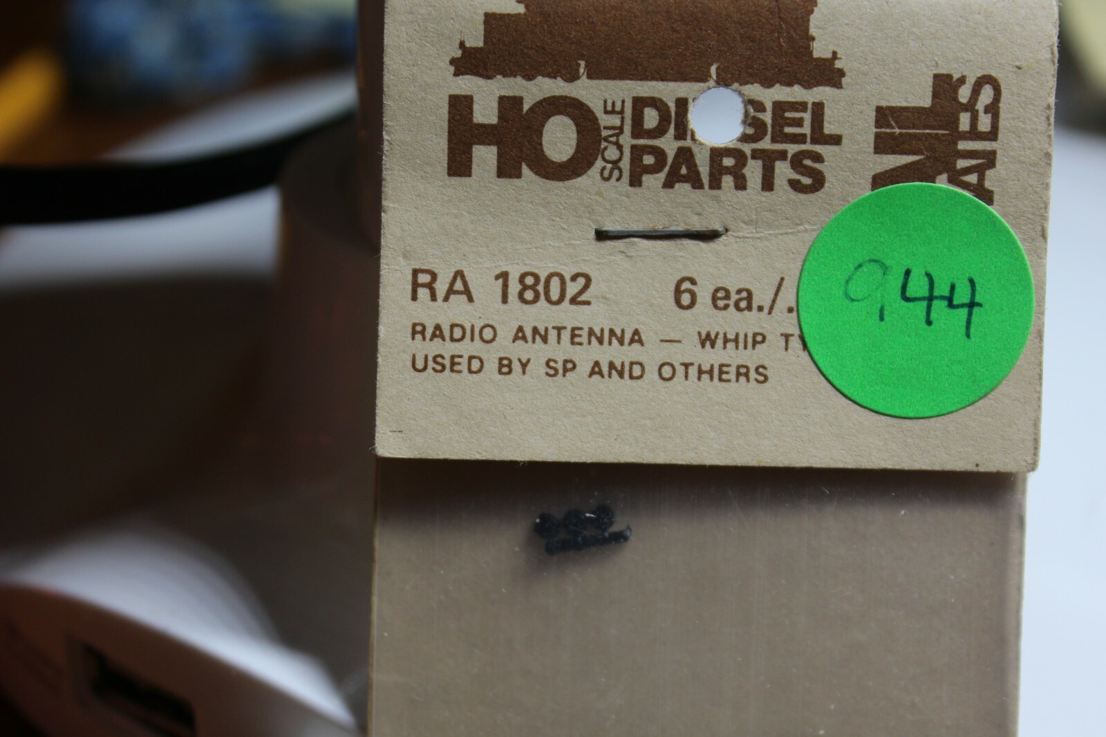 HO PARTS Detail Associates RA 1802 radio antenna, (6) SP type, NEW, (944)