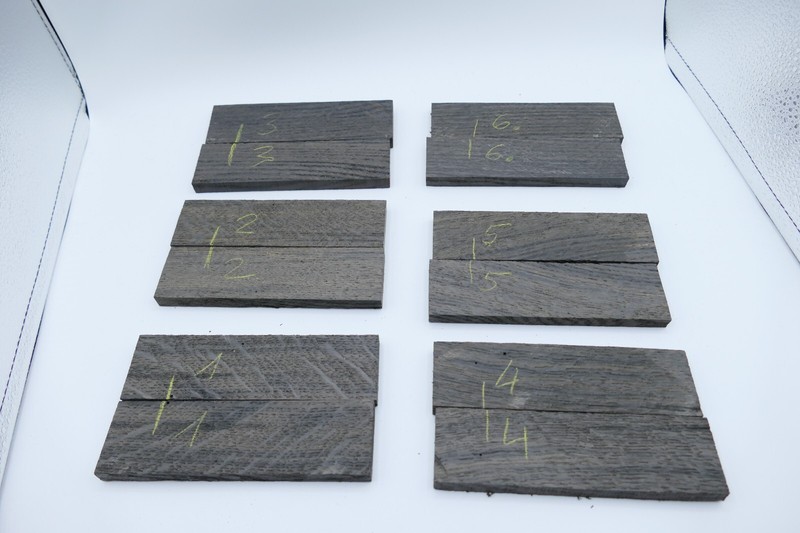 Messergriff-Schalen Aus Mooreiche Ca. 140 X 10 X 40 Mm Schmuckholz, Bastelholz