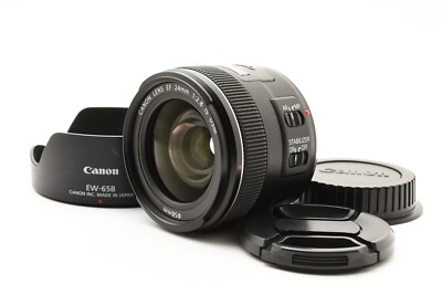 Canon EF 24mm F/2.8 IS USM Prime Lens w/Hood MIJ Tested Excellent+++++ #2244724