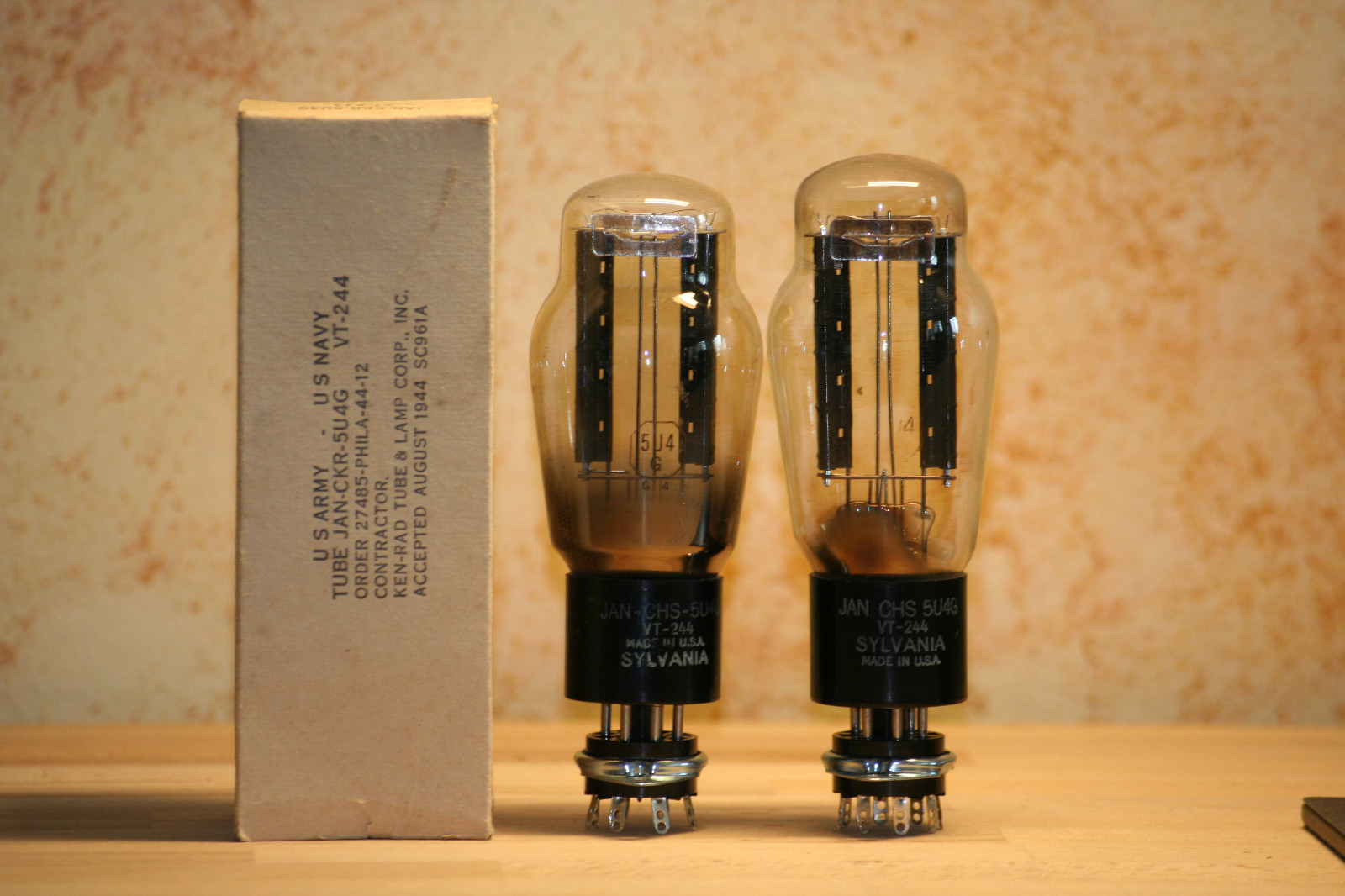 VT-244 5U4G Tube U52 CRC RCA The : 吊りフィラメント メルカリ 5u4g