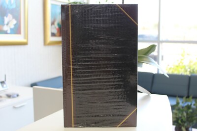 National  Texhide Eye-Ease  Record Book, Black/Burgundy, 300 Green Pages