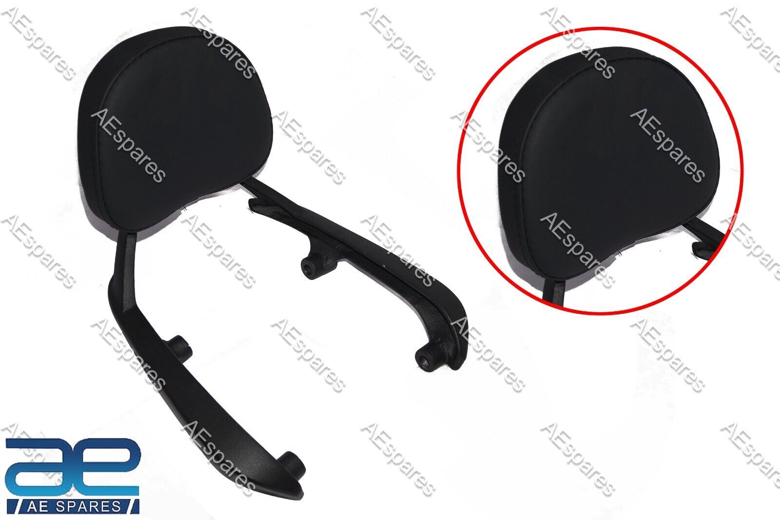 For Royal Enfield Meteor 350cc Passenger Back Rest With Back Rest Pad Black