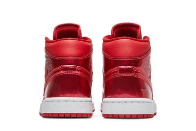 Pre-owned Jordan Air  Wmns Air  1 Mid Se 'university Red Pomegranate' Dh5894-600 In White