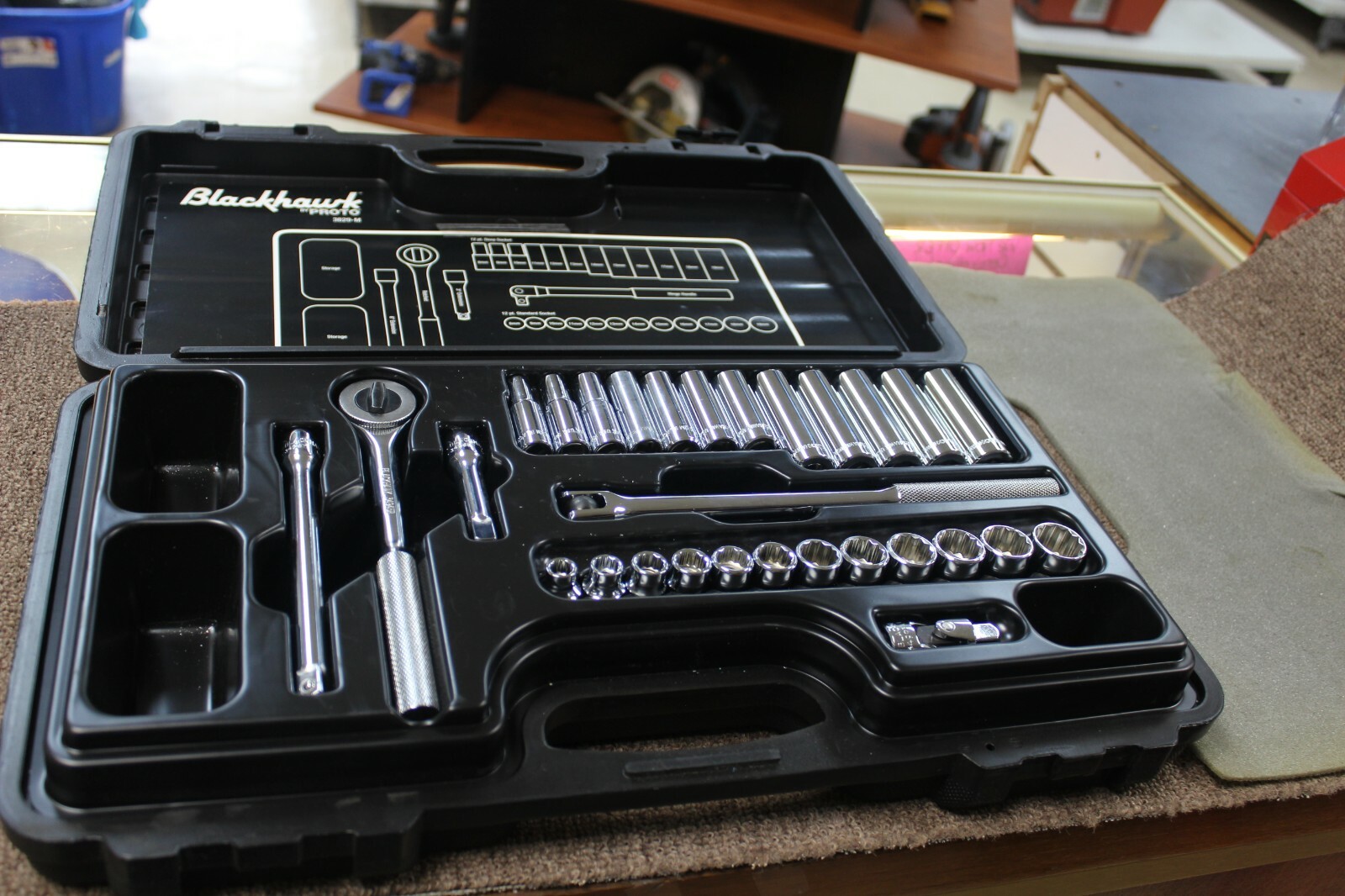 Blackhawk By Proto 3829m Impact Socket Set, 29 Pieces, 3/8 In Drive