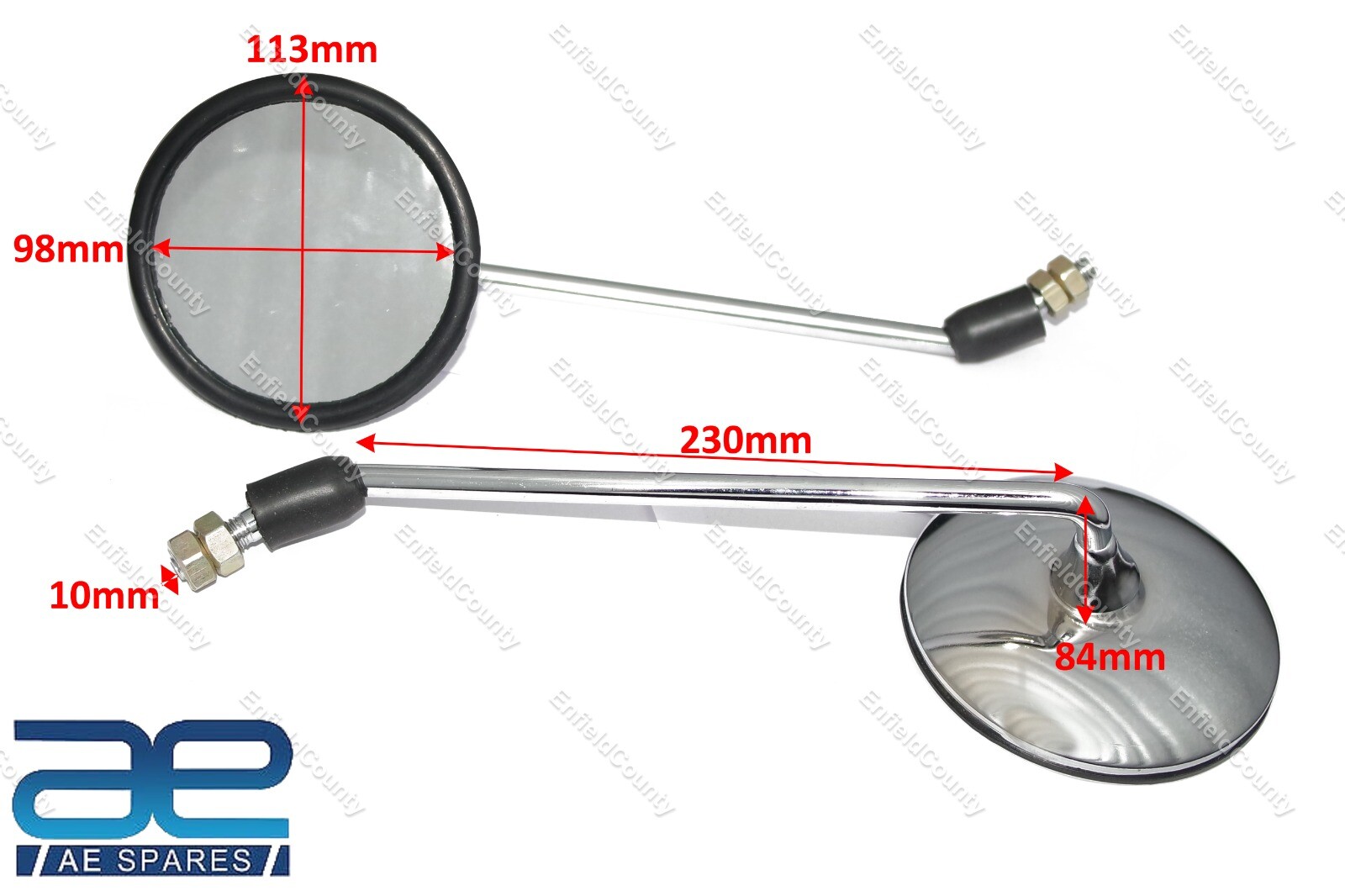 Vespa Px 125/150 Stella Chrome Mirror Set  