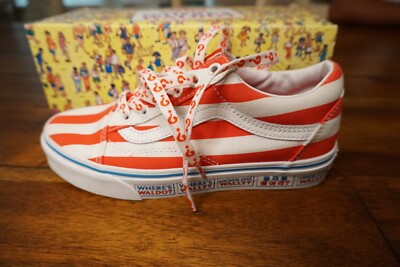 VANS Old Skool International Stripes Where's Waldo Skate Shoes Womens 6.5 Mens 5