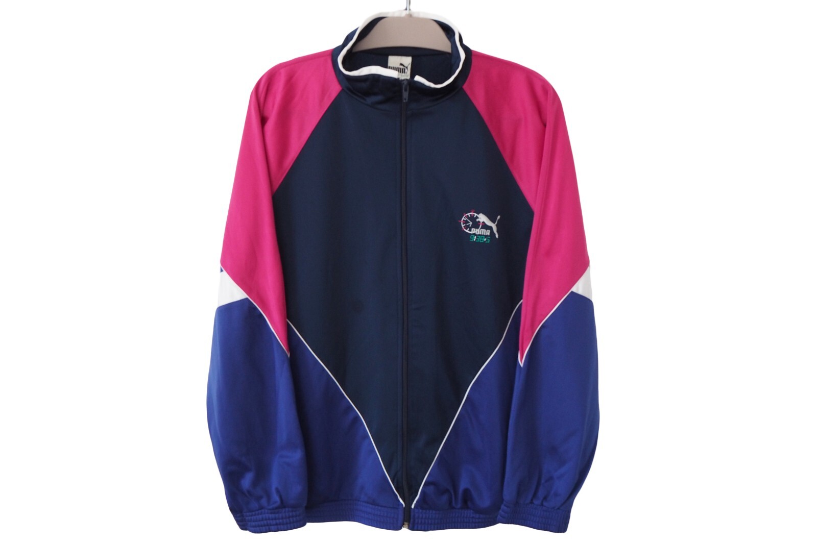 Vintage PUMA Track Jacket Full Zip Size L blue 90s classic
